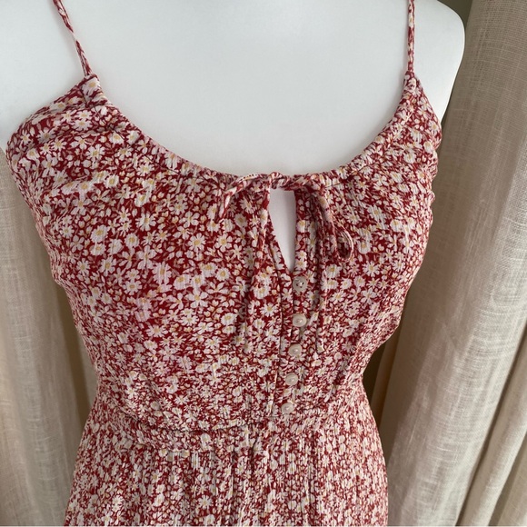 Abercrombie and Fitch - Easy Waist Tiered Midi Dress, small - Picture 3 of 7